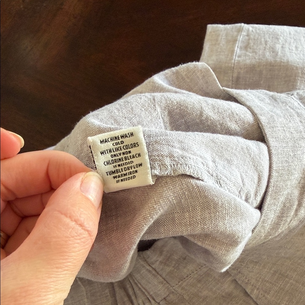 Habitat clothes to live in small light gray linen pants - Picture 12 of 12